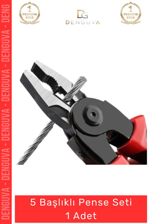 #Pense Çok Fonksiyonlu ğiştirilebilir Profesyonel Çelik El Aletleri Takımı 5 Başlıklı Pense Seti