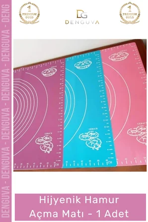 #HamurMatı Silikon Silpat Şeker Hamuru Hazırlama Örtüsü Kaymaz Ölçülü Yapışmaz 50x40cm Hamur Açma Matı