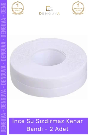 #Bant PVC Mutfak Banyo Tezgah Lavabo Küvet Kenar Koruyucu Su Sızdırmaz Kenar Bandı - 2 Adet