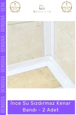 #Bant PVC Mutfak Banyo Tezgah Lavabo Küvet Kenar Koruyucu Su Sızdırmaz Kenar Bandı - 2 Adet