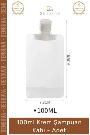 #ŞampuanKabı 100ml Sızdırmaz Seyahat Tipi Kozmetik Dolum Boş Şişe Bagaj Şampuan Kabı Tekrar Kullanılabilir - 3 Adet