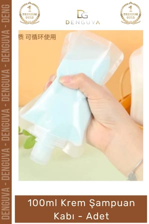 #ŞampuanKabı 100ml Sızdırmaz Seyahat Tipi Kozmetik Dolum Boş Şişe Bagaj Şampuan Kabı Tekrar Kullanılabilir - 3 Adet