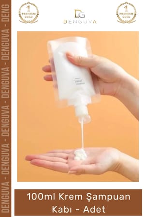 #ŞampuanKabı 100ml Sızdırmaz Seyahat Tipi Kozmetik Dolum Boş Şişe Bagaj Şampuan Kabı Tekrar Kullanılabilir - 3 Adet