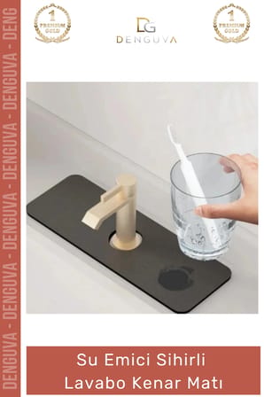 #LavaboMatı Diatom Çamur Mutfak Banyo Su Emici Kaymaz Leke Tutmaz Suni Deri Hijyenik Sihirli Lavabo Matı