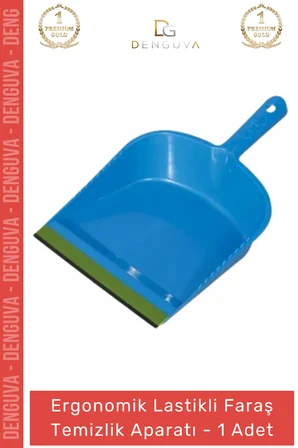 #Faraş Dayanıklı Esnek Lastik Şeritli Pratik Ergonomik Hijyenik Zemin Kaliteli Lastikli Faraş - 1 Adet