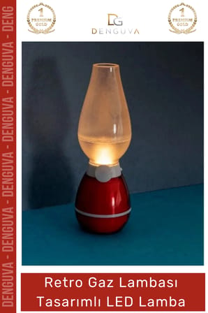 #ledlamba nostaljik şarjlı usb üfleme sensörlü dimmerli masa retro gaz lambası tasarımlı led lamba - 1 adet