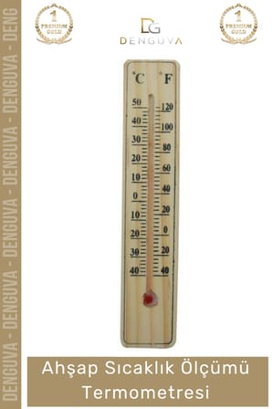 #Termometre Doğal Ahşap Hassas Analog İç Mekan Duvar Tipi Kaliteli Sıcaklık Ölçümü Termometresi 15cm - 1 Adet