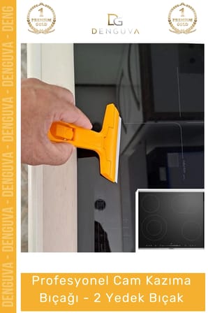 #KazımaBıçağı Profesyonel 100mm Yüzey Temizleme Sıyırıcı Cam Kazıma Bıçağı + 2 Yedek Bıçak Hediyeli