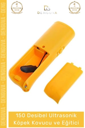 #KöpekKovucu Pilli 9 Volt 150 Desibel Caydırıcı Kovucu Portatif El Fenerli Ultrasonik Köpek Uzaklaştırıcı Eğitici - 1 Adet