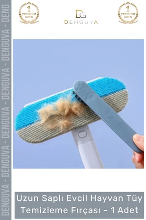 #tüyfırçası uzun saplı evcil hayvan kedi köpek koltuk halı araba mikrofiber tüy temizleme fırçası - 1 adet