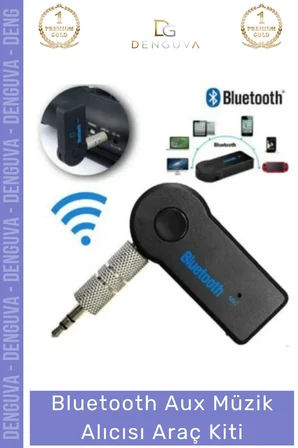 #AraçKiti Kablosuz Bluetooth Ses Aktarım Modülü Mikrofonlu Handsfree Aux Müzik Alıcısı Araç Kiti