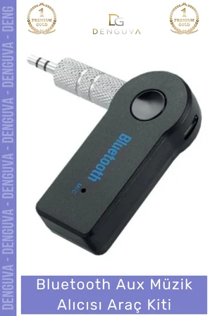#AraçKiti Kablosuz Bluetooth Ses Aktarım Modülü Mikrofonlu Handsfree Aux Müzik Alıcısı Araç Kiti