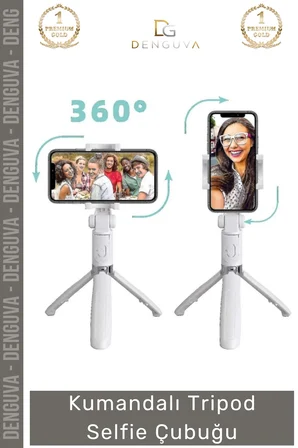 #TripodÇubuk Katlanabilir Stabil Çekim Dönebilen Bluetooth Taşınabilir Kumandalı Tripod Selfie Çubuğu
