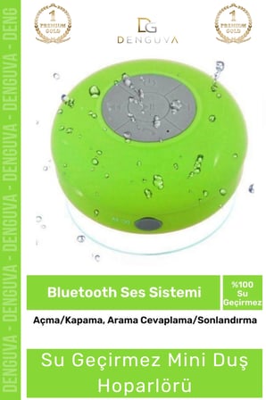 #Hoparlör Bluetooth Su Geçirmez Vantuzlu Dahili Mikrofonlu Kablosuz Şarjlı Duş Kamp Sahil Hoparlör