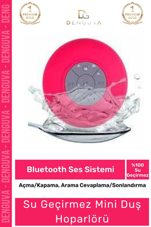 #Hoparlör Bluetooth Su Geçirmez Vantuzlu Dahili Mikrofonlu Kablosuz Şarjlı Duş Kamp Sahil Hoparlör