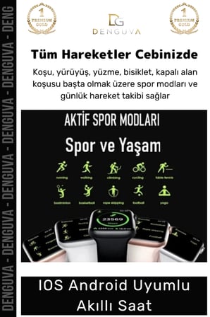 #AkıllıSaat Premium T500 Plus Ips Ekran Spor Sağlık Sensörlü Android Tansiyon Nabız Ölçer Akıllı Saat