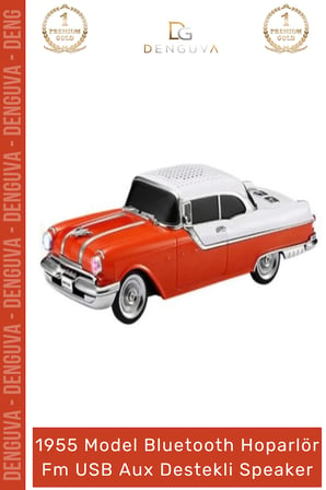 #Hoparlör Ultratekno WS598BT Pontiac 1955 Bluetooth Hoparlör TWS Bass FM Radyo USB Aux Destekli Speaker