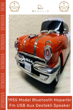 #Hoparlör Ultratekno WS598BT Pontiac 1955 Bluetooth Hoparlör TWS Bass FM Radyo USB Aux Destekli Speaker