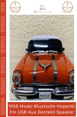 #Hoparlör Ultratekno WS598BT Pontiac 1955 Bluetooth Hoparlör TWS Bass FM Radyo USB Aux Destekli Speaker