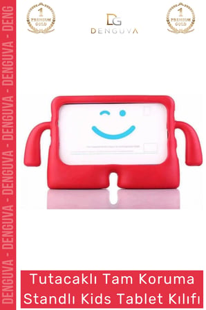 #TabletTutucu Apple iPad 7 8 9 Nesil 10 2 Inç Yumuşak Dokulu Tutacaklı Darbe Tam Koruma Standlı Kids