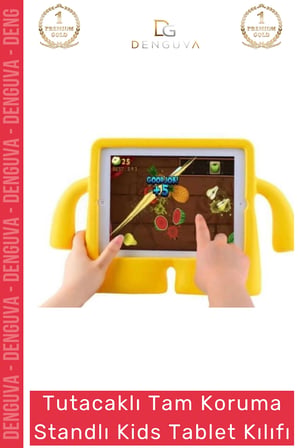 #TabletTutucu Apple iPad 7 8 9 Nesil 10 2 Inç Yumuşak Dokulu Tutacaklı Darbe Tam Koruma Standlı Kids