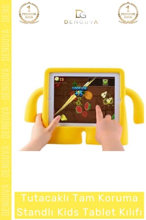 #TabletTutucu Apple iPad 7 8 9 Nesil 10 2 Inç Yumuşak Dokulu Tutacaklı Darbe Tam Koruma Standlı Kids