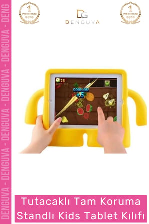 #TabletTutucu Apple iPad 7 8 9 Nesil 10 2 Inç Yumuşak Dokulu Tutacaklı Darbe Tam Koruma Standlı Kids