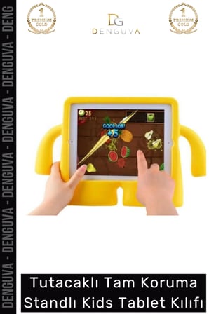 #TabletTutucu Apple iPad 7 8 9 Nesil 10 2 Inç Yumuşak Dokulu Tutacaklı Darbe Tam Koruma Standlı Kids