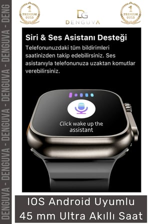 #AkıllıSaat Watch8 Ultra 2023 Smart Watch Su Geçirmez Nabız Ölçer iOS Android 45mm Ultra Akıllı Saat