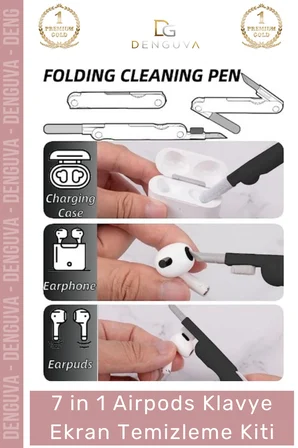 #TemizlemeKiti Çok Fonksiyonlu Güçlü Silikon Uçlu 7 in 1 Airpods Klavye Ekran Temizleme Kiti