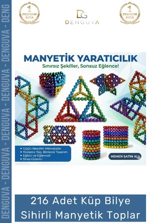 #MıknatısBilye Neodyum Mıknatıs Manyetik Bilye Stres Giderici Zeka Geliştirici Seti Adet Cube Küp Dymium