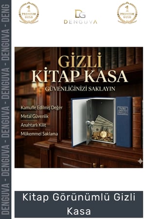 #GizliKasa Sözlük Tasarımlı Metal İç Hazneli Güvenli Kilitli Küçük Boy Kitap Görünümlü Gizli Kasa