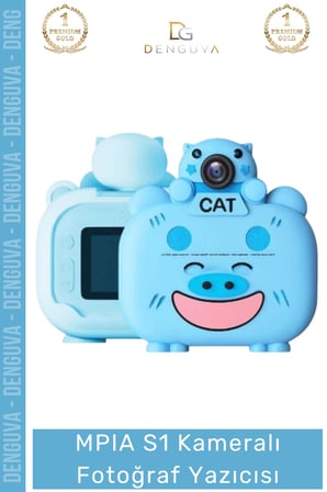#FotoğrafMakinesi MPIA S1 Pembe Çocuk Kameralı Fotoğraf Yazıcısı 20 IPS Lens 1080p HD Ekran Kamera Selfie