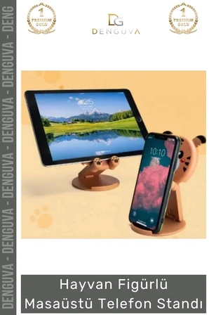 #TelefonStandı Sevimli Hayvan Tasarım Ergonomik Katlanabilir Tablet Figürlü Masaüstü Telefon Standı