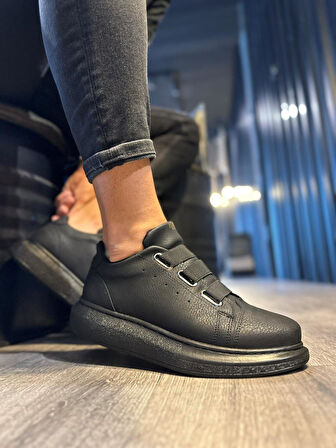 Pabucmarketi Erkek Sneakers Ayakkabı Siyah (Siyah Taban)
