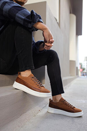 Pabucmarketi Erkek Sneakers Ayakkabı Taba Süet