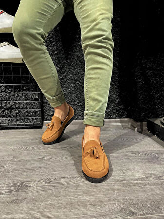 Pabucmarketi Erkek Loafer Ayakkabı  Taba
