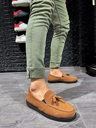 Pabucmarketi Erkek Loafer Ayakkabı  Taba