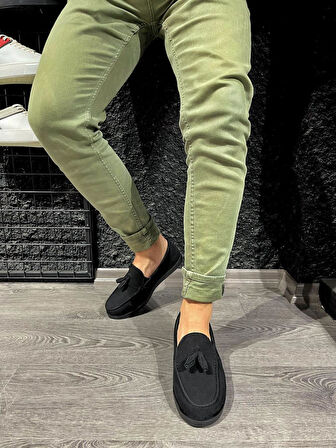 Pabucmarketi Erkek Loafer Ayakkabı Siyah