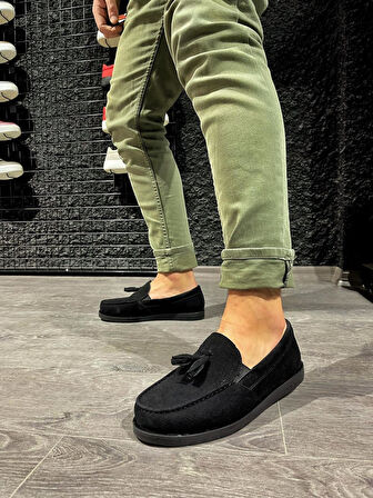 Pabucmarketi Erkek Loafer Ayakkabı Siyah