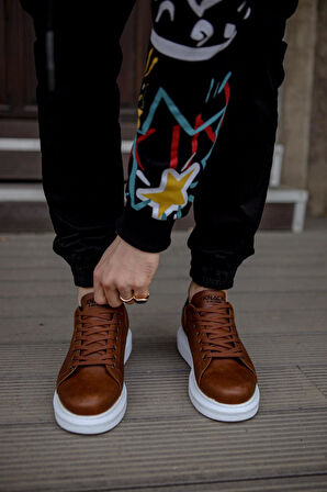 Pabucmarketi Erkek Günlük Ayakkabı Yüksek Taban Taba