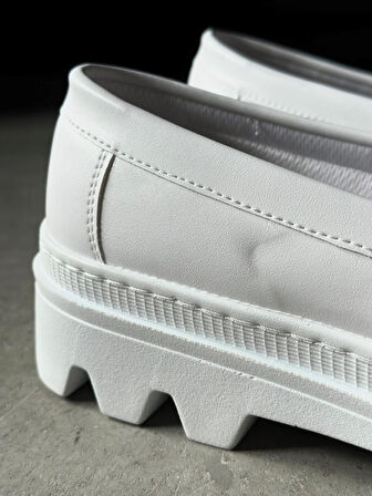 Pabucmarketi Erkek Yüksek Taban Klasik Ayakkabı Beyaz