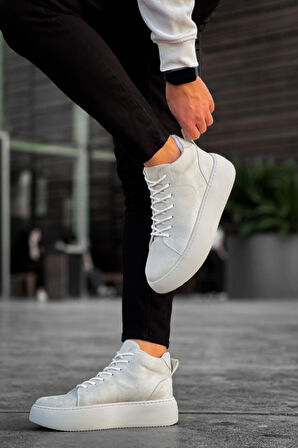 Pabucmarketi Bağcıklı Erkek Spor Bot GRİ SÜET (GRİ TABAN)