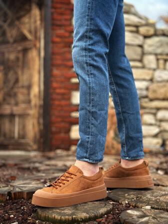 Pabucmarketi Bağcıklı Casual Erkek Ayakkabı TABA