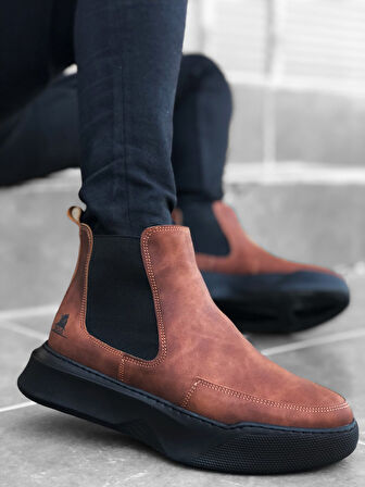 Pabucmarketi Lastikli Erkek Spor Bot TABA (SİYAH TABAN)