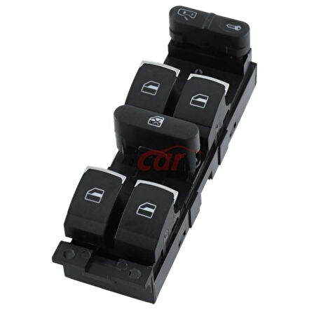 Vag Cam Acma Kapama Anahtarı Surucu Tarafı Dortlu Golf IV Bora Passat B5 96>06>krom Kaplama - Kraw An-412c