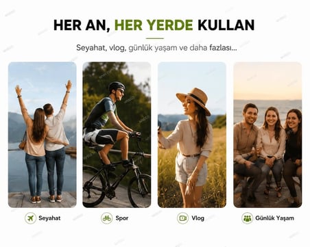Blc Mini Wifi Vlog Kamera Akıllı Cep Kamerası 180° Dönebilen Lens 1080P Full Hd Kamera 1.9'' Ekran MP3 Çalar 2000mAh Batarya Taşınabilir Klipsli Mini Video Aksiyon Kamera