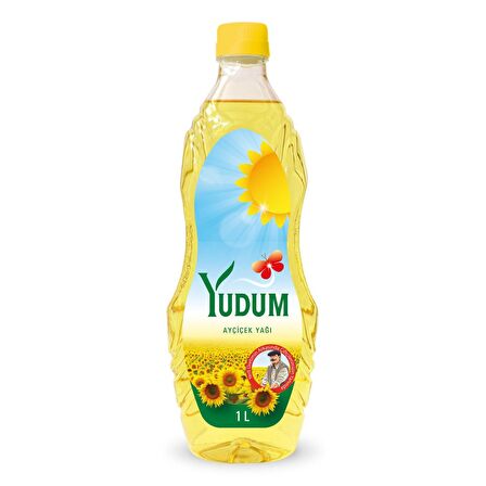 Yudum Rafine Organik Ayçiçek Yağı 1 LT Pet