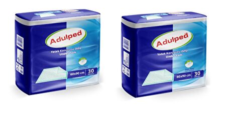 Adulped 60 x 90 cm Yatak Koruyucu Örtü 30 Adet 2 Paket