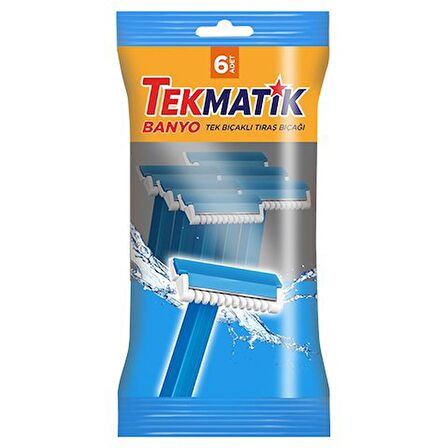 Tekmatik Banyo Tek Bıçaklı Tıraş Bıçağı 6 lı